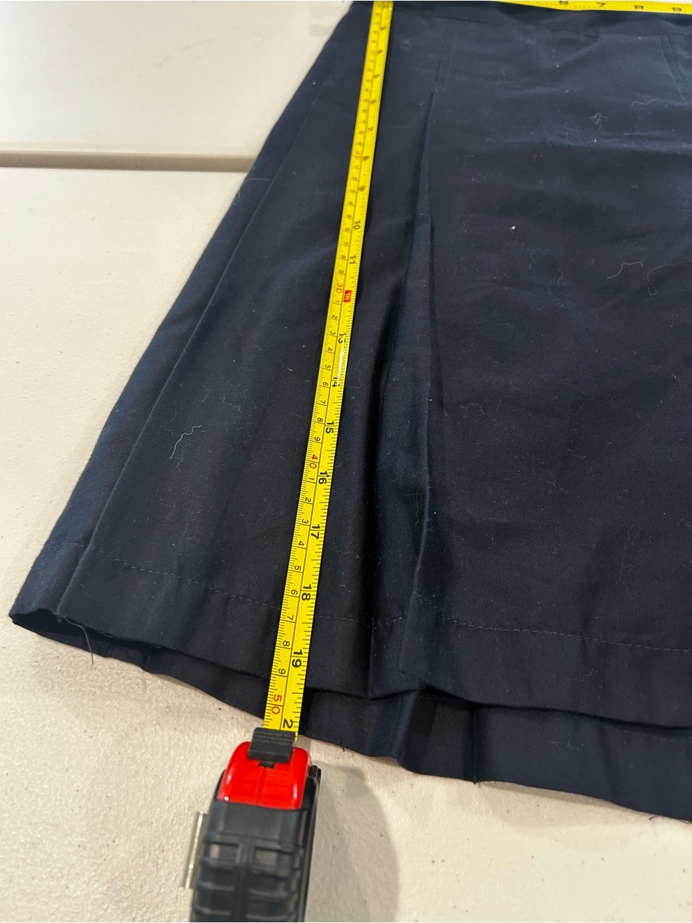 Ann Taylor Black Pleated A-Line Knee Length Career Skirt Classic Chic - Picture 6 of 8